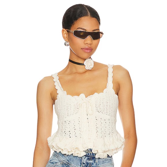 BRAND NEW Taissa Corset Top in Ivory MAJORELLE - Picture 3 of 3